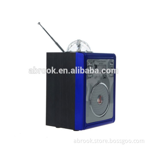 Wholesale wooden loud portable led speaker light